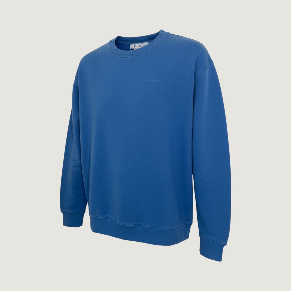 Off-White Crewneck Sweatshirt Seasonal Blue Large